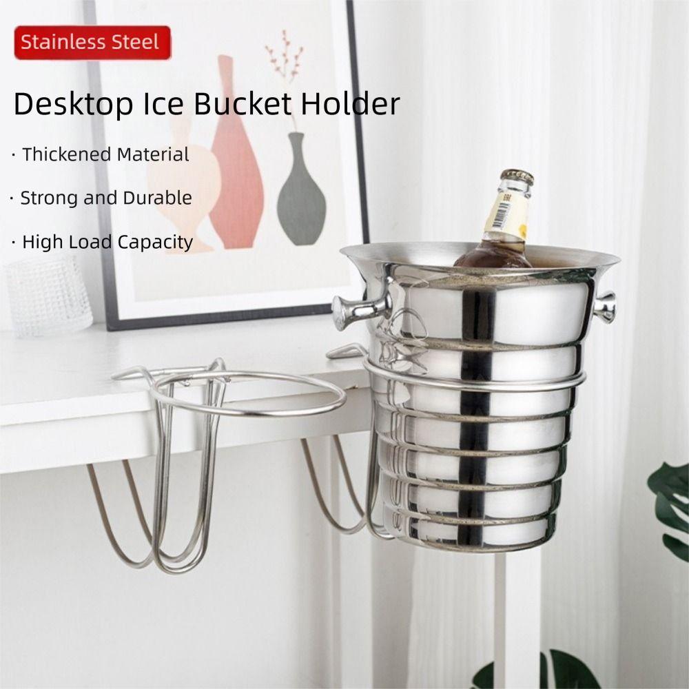 Sturdy Cooler Stand Rack Gold/Silver Beer Barrel Rack Versatile Ice Bucket Stand Cooking Events