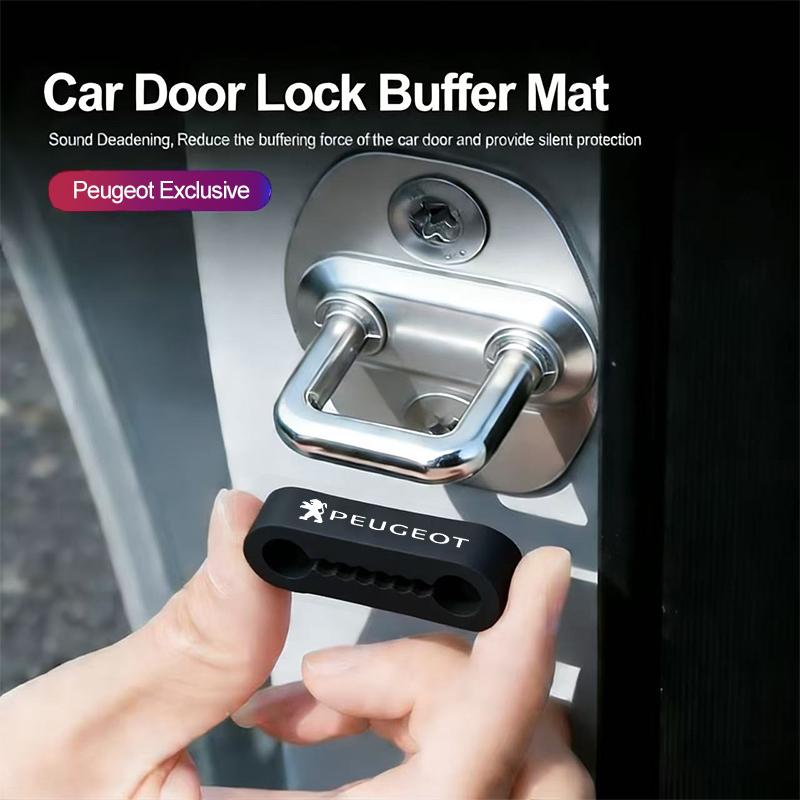 4Pcs Car Door Lock Shock Absorber Protective Buckle Cover Sticker For Peugeot 3008 308 207 508 607 406 407 U307 301 408 5008 4008