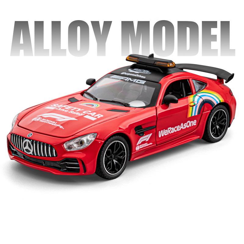 1/24 Benzs-GT GTR Legierung Sport Safety Car Modell Druckguss Metall Rennen Medizinische Rettungsfahrzeuge Automodell Sound Licht Kinder Spielzeug Geschenk