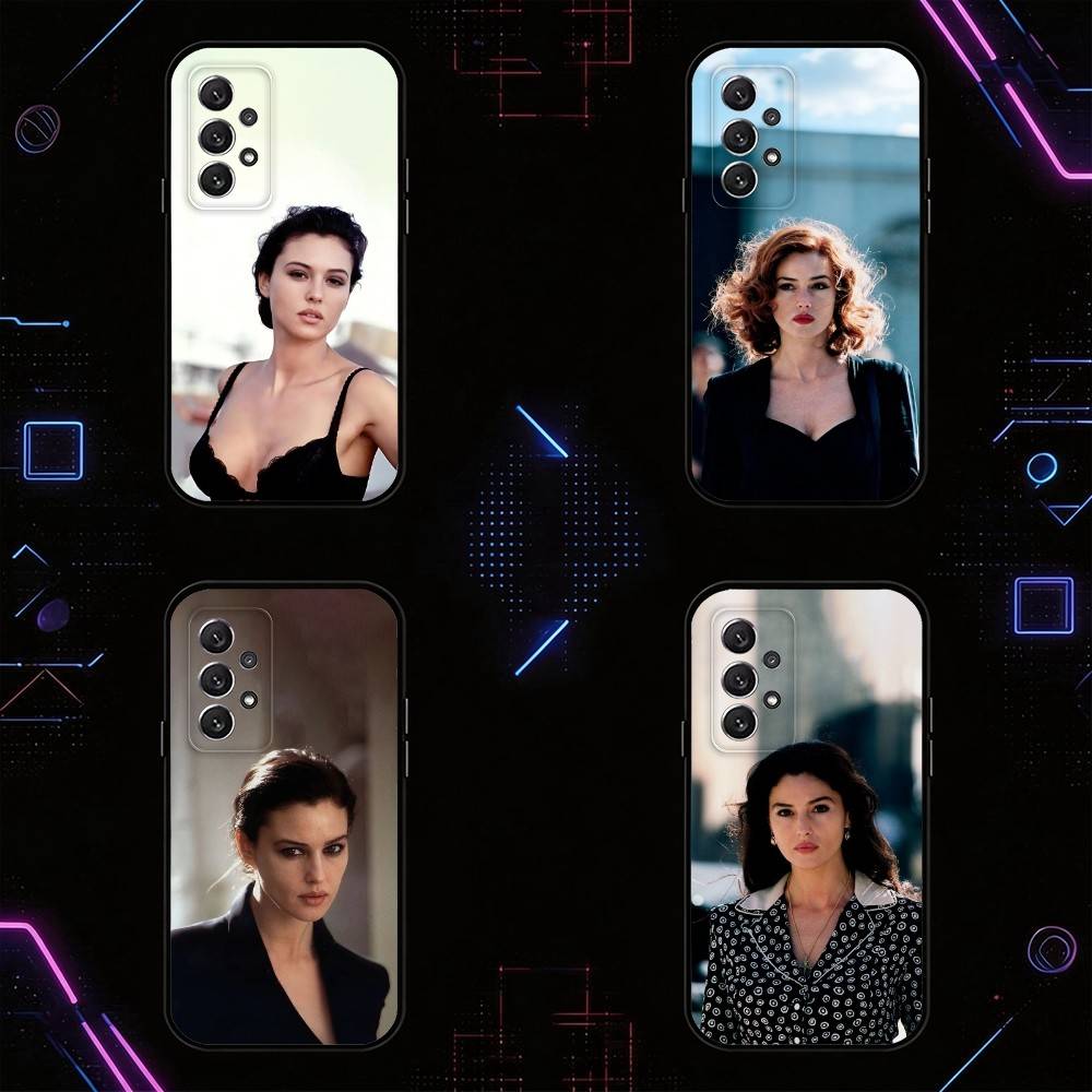 M-Monica Bellucci phone Case For Samsung S25,24,21,22,23,30,Ultra,20,Plus,Fe,Lite,Note Soft Black Cover