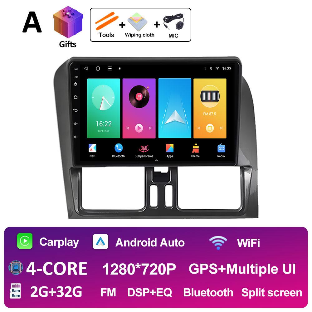 Android 14 Volan pe stânga Pentru Volvo XC60 2009 2010 2011 2012 - 2013 Navigație GPS Wireless Carplay Ventilator de răcire WIFI Unitate principală