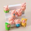 Figurine Pig en Résine Pastèque Stéréoscopique 3D - Ornement Mignon pour Bureau ou Porte-clés.