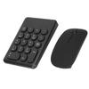 Numeric Keypad Portable Slim 2.4GHz USB Wireless Mini Black Numeric Keyboard Mouse Combo Set for Laptops Desktops PCs
