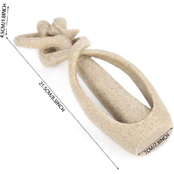 

Sandstone Sculpture,Handmade Sandstone Kiss Lovers Couple Statue Sculpture Carved Figurine Art Craft Decoration,for Home, Office and Studio