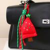 1Pc Christmas Wreath Party Braided Ornaments Mobile Phones Key Accessories Friends Gifts Keyholders Xmas Bag Pendant