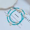 New chinoiserieretro natural turquoise necklace freshwater pearl xiaomi beads beaded clavicle chain