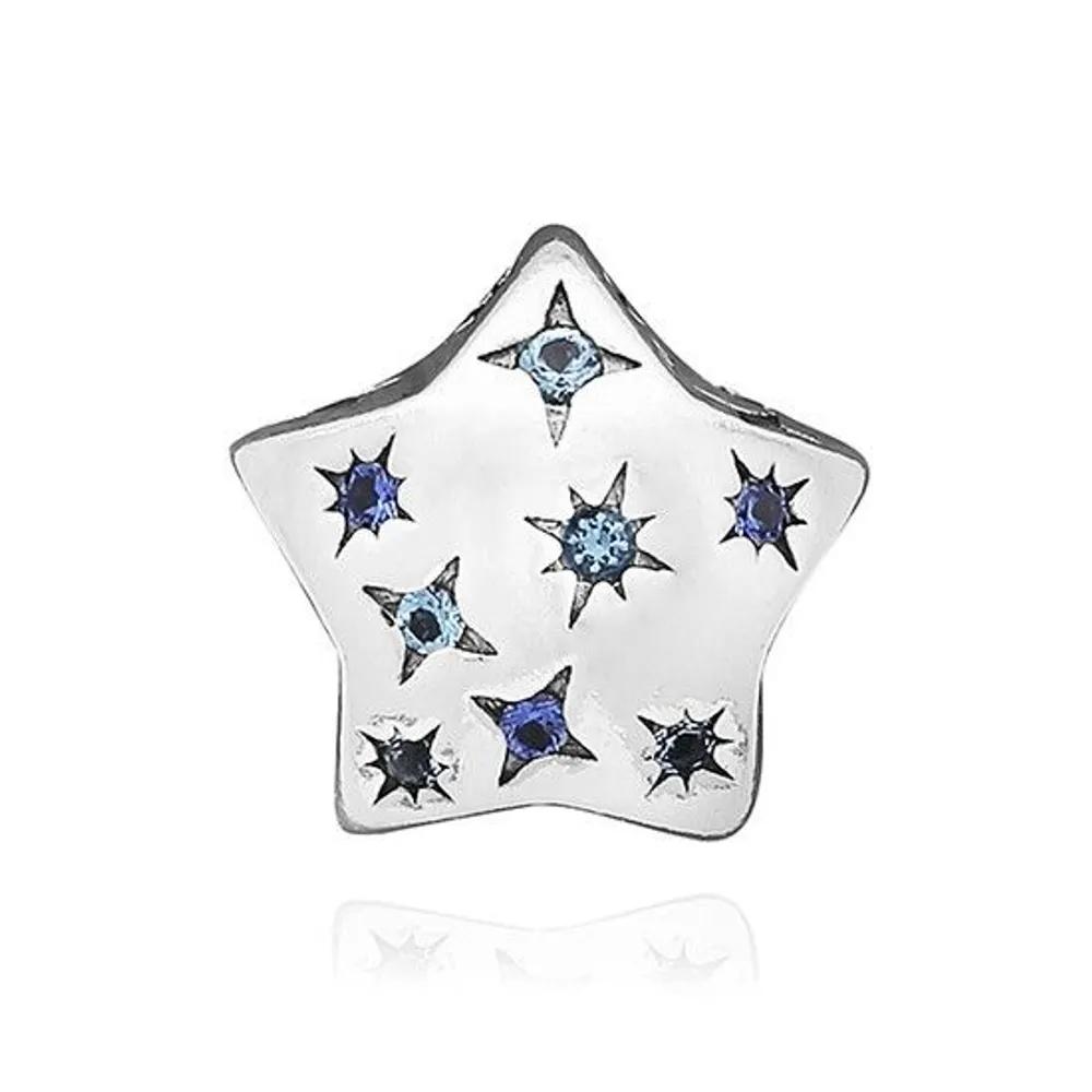 792974C01 Bold Sparkling Star Silver Charm