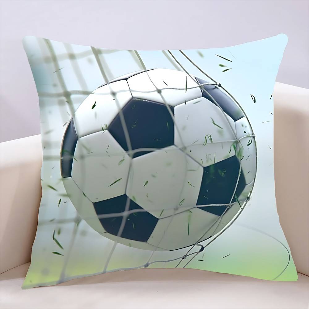 Cartoon Fußball Kissenbezug Kissenbezug Weich Niedlich Wurfkissenbezug Für Auto Sofa Kissenbezug Polyester Mit Reißverschluss
