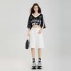 Sommer Dünn Hohe Taille Vintage Locker Gerade Fünf-Punkte Cropped Jeanshose Für Kleine Frauen Lässige Hose Übergroße Jeanshose