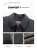 Hengyuanxiang Herren Quadratischer Kragen Mittellanger Wollmantel mit Abnehmbarem Daunenfutter - 2025 Herbst/Winter Warmer Windbreaker