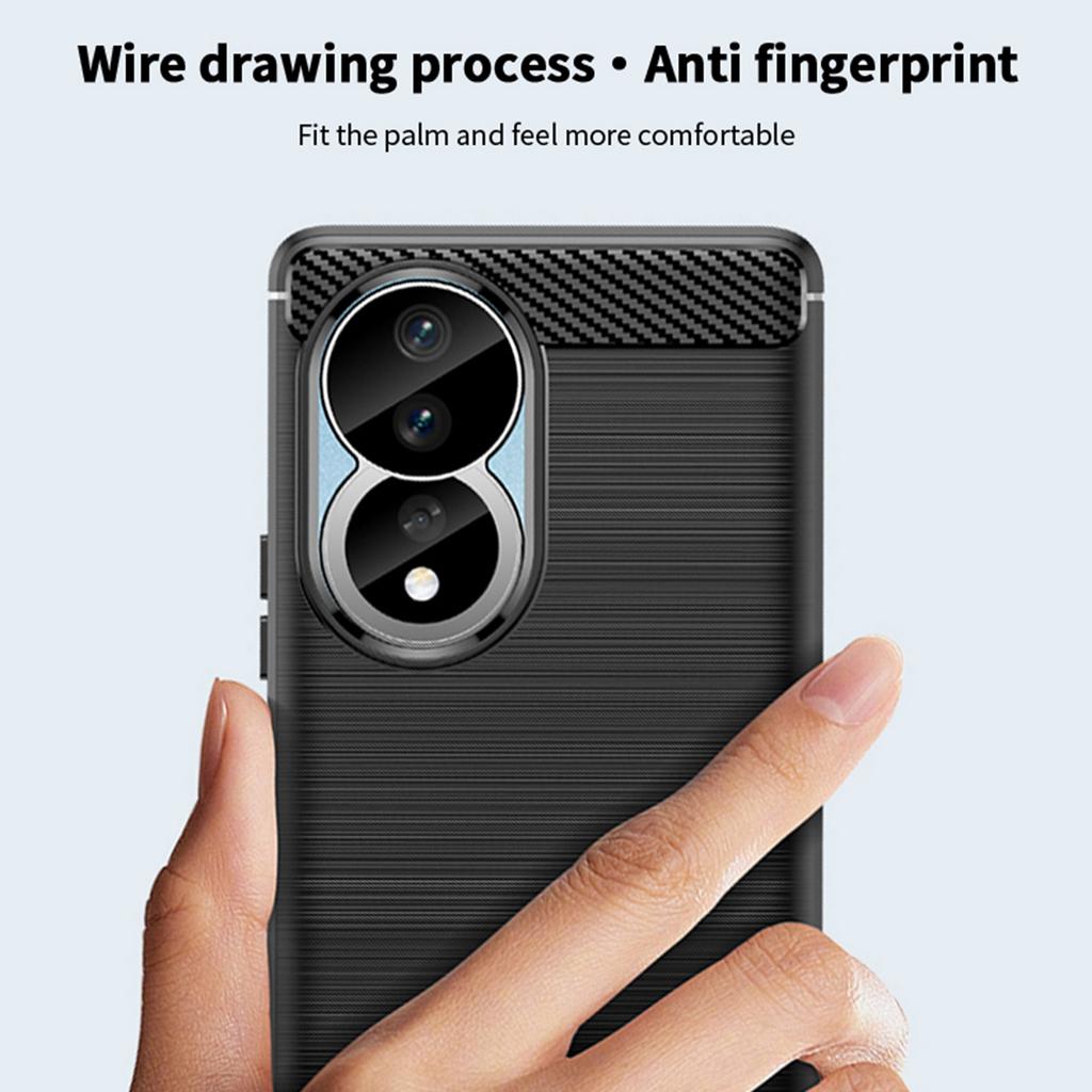 MOFI JK TPU Series-1 for Honor 90 Carbon Fiber Soft TPU Case Anti-scratch Brushed Phone Cover
