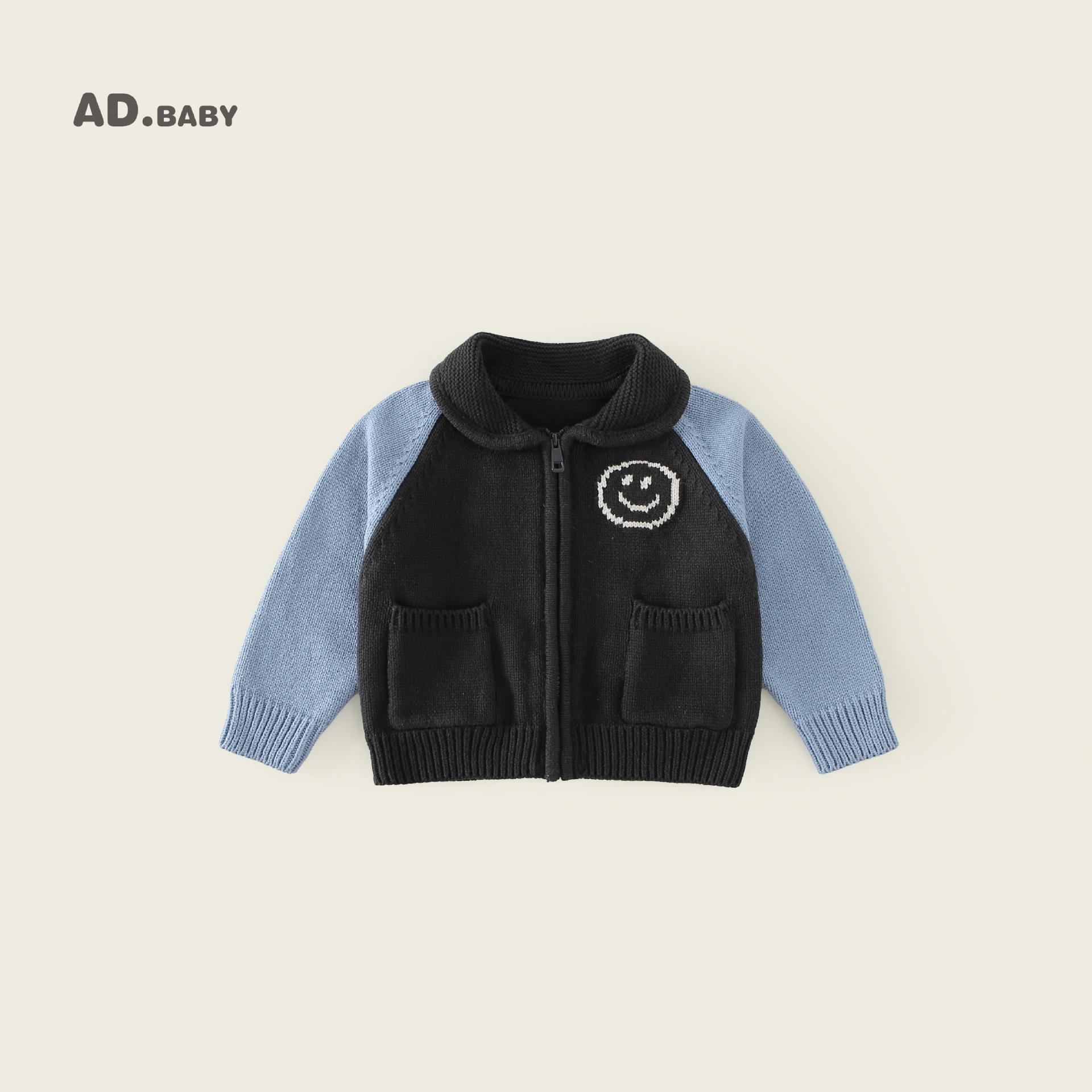 

2025 Autumn Children s Korean Style Woolen Sweater Coat - Trendy Knitted Top for Boys & Girls 90 cm