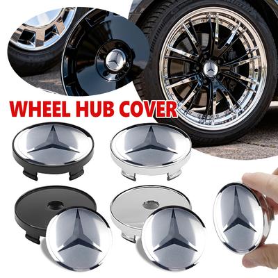 4PCS Styling de Voiture Cache-Moyeux de Roue Cache-Moyeux Badge Accessoires Pour Benz AMG Exclusive W204 W222 W205 W203 W213 W124 W108 W126 R2