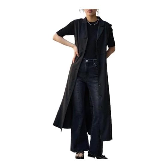 [AZUL by moussy] Open Collar Gilet Dress Women s 250ISC33-341D