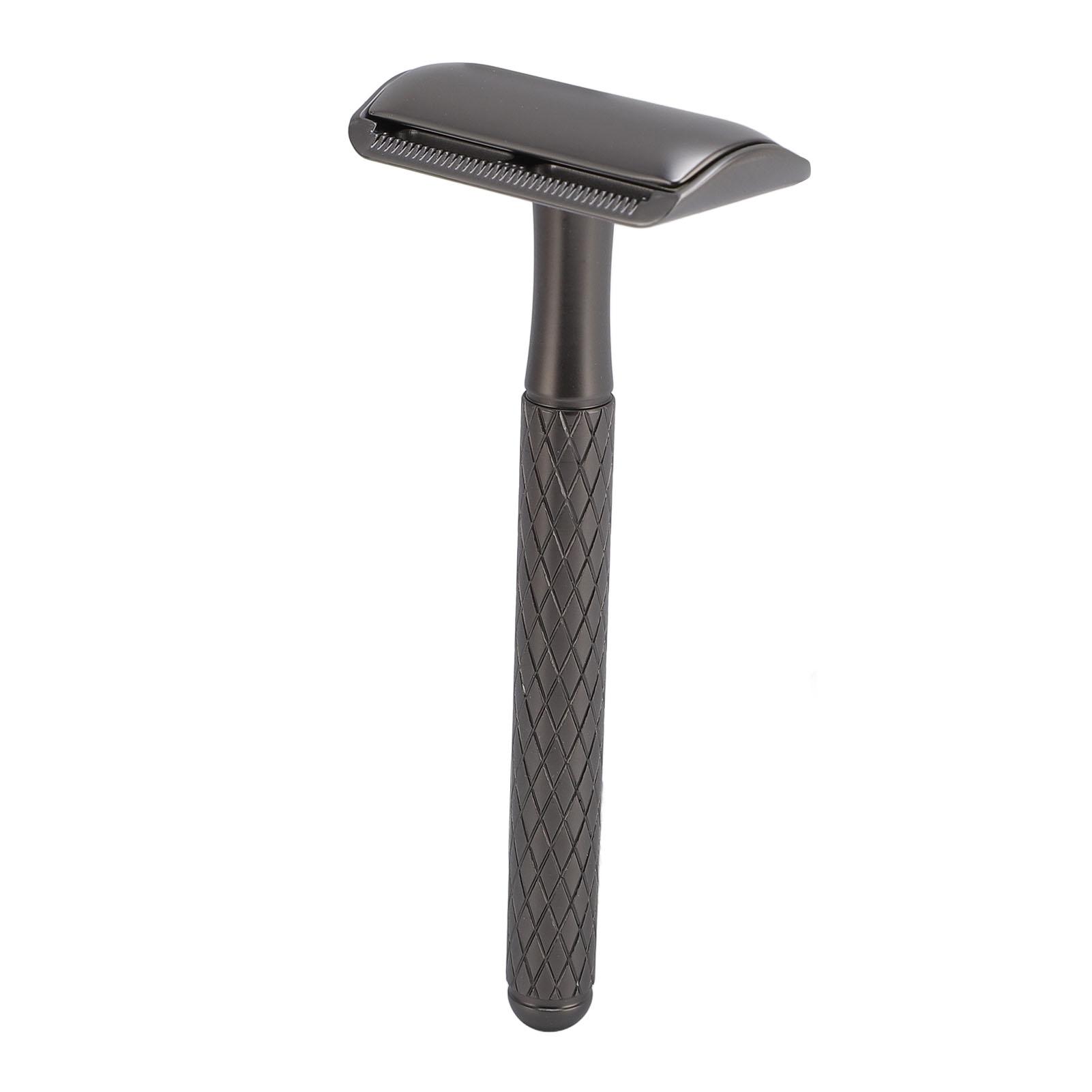 

Double Sided Shave Tool Manual Alloy Non Slip Long Handle Safety Shaving Tool with Cutter Refills чёрный