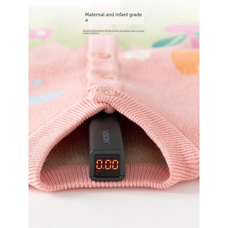 Girls' Round Neck Knitwear, Kidsren's Knitwear Cardigan, Spring and Autum Kidsren's Clothing, Flower Baby Girl Knitwear Jacket, Fleece-Lined
