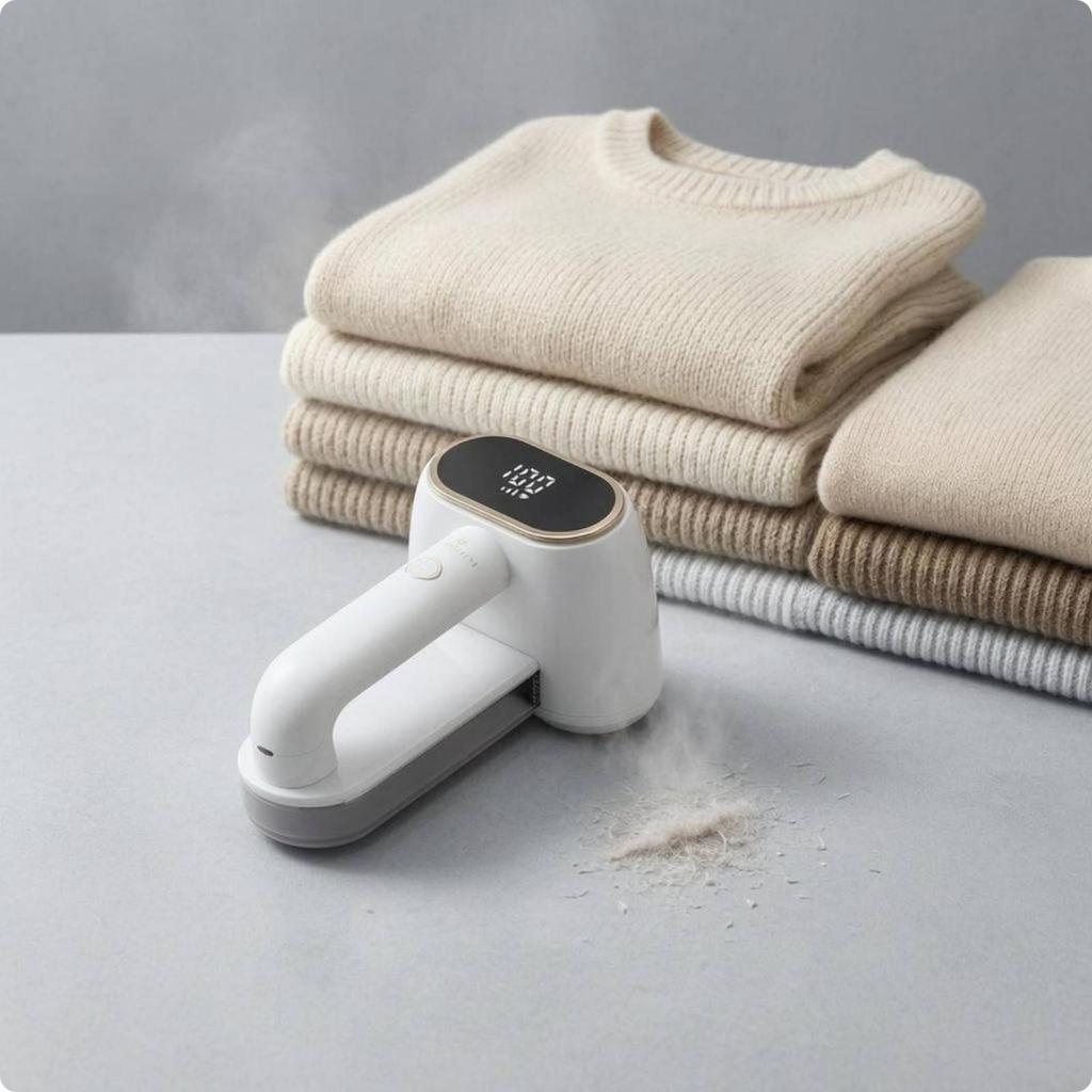 DoubleHead Lint Remover Digital Display USBCharged Fuzz shavorHandheld Electric Textile