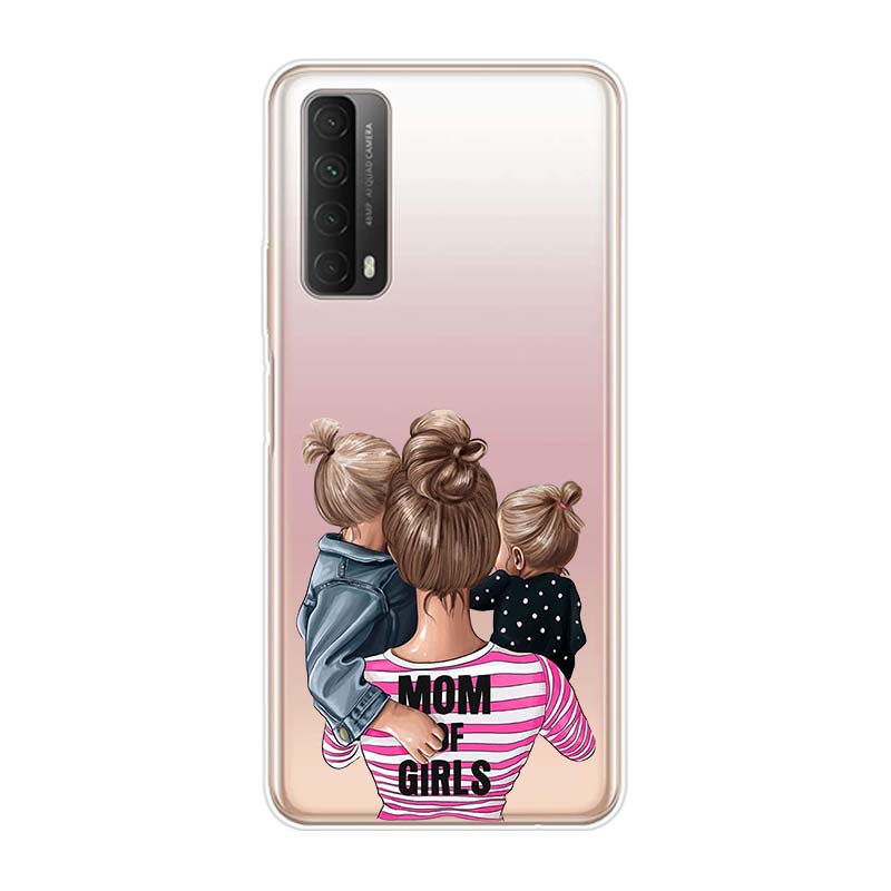 Family Mom Baby Dad For Huawei Y9S Y6S Y8S Y9A Y7A Y8P Y7P Y5P Y6P Y7 Y6 Y5 Pro Prime 2020 2019 Soft Phone Case