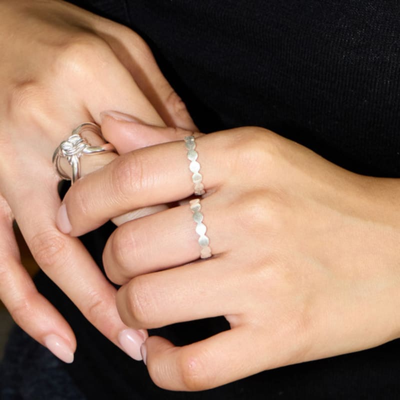 SULTANA Shimmer Grain open ring