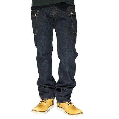 Kojima Jeans 13oz Denim Cargo Kalhoty, Vyrobeno v Japonsku, Pánské, RNB-1127A-Indigo-30