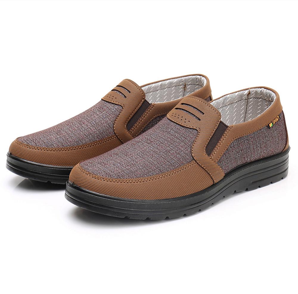 

Men s spring summer mesh casual breathable shoes with low cut round toe solid color simple comfortable lightweight men s shoeses 40 кофейный