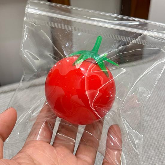 Anxiety Relief Strawberry Squeeze Toy Simulated Tomato Triangle Cheese Orange Egg Fruit Fidget Toy Anti-stress Sensory Stress Ball