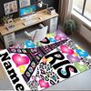 Custom Name Paris the Eiffel Tower Printed Carpet,Rug for Office Chair Living Room Bedroom Kitchen Room Decor Gifts.