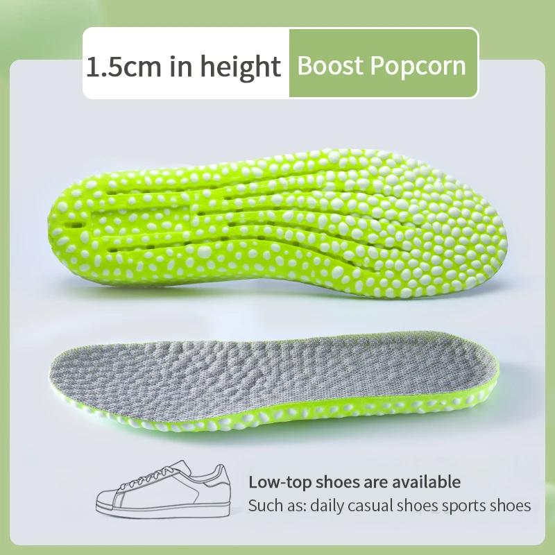 

1 пара стелек для обуви, увеличивающих рост, для мужчин и женщин, мягкие, удобные, для бега, спортивные, для ног, 1,5/2,5/3,5 см, стельки для растущей обуви EU43-44(270mm)