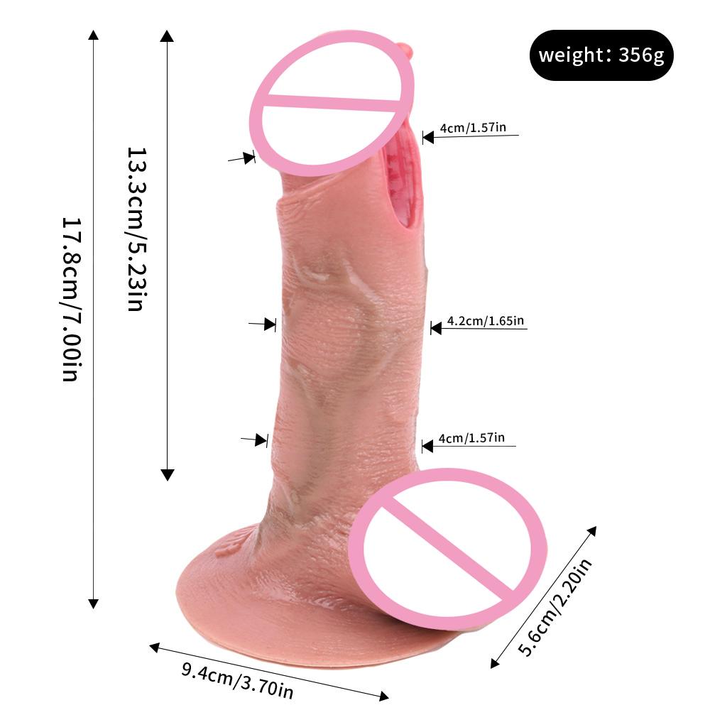 FAAK Nude Foreskin Penis For Beginners Silicone Realistic Dildo With Suction Cup Anal Plug Adult Sex Toys For Women Men