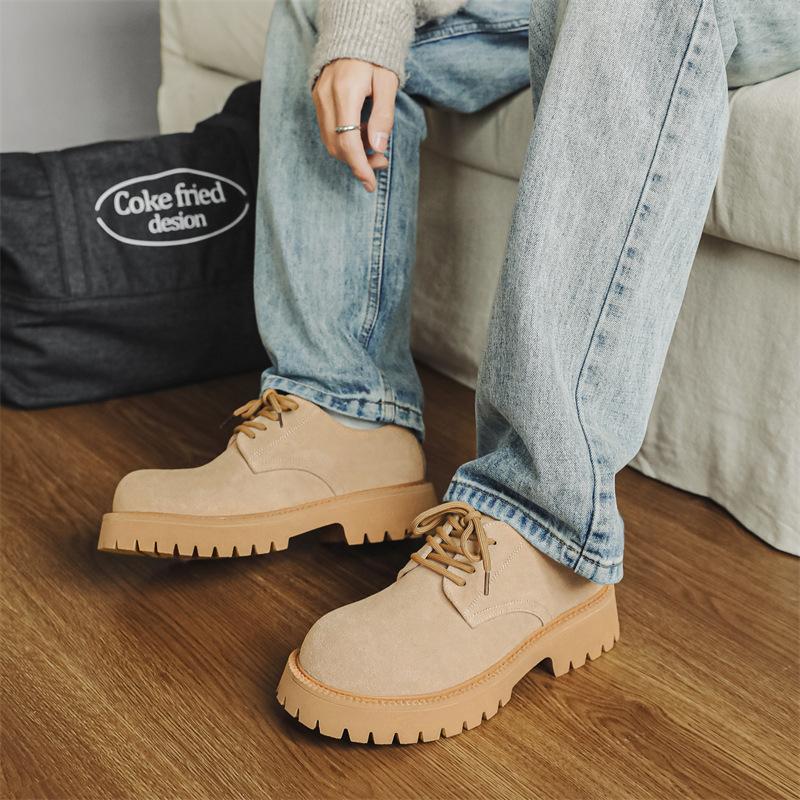 Derby shoes 2024 new autumn and winter low-top Martin shoes men's retro tooling shoes platform versatile 66503-J