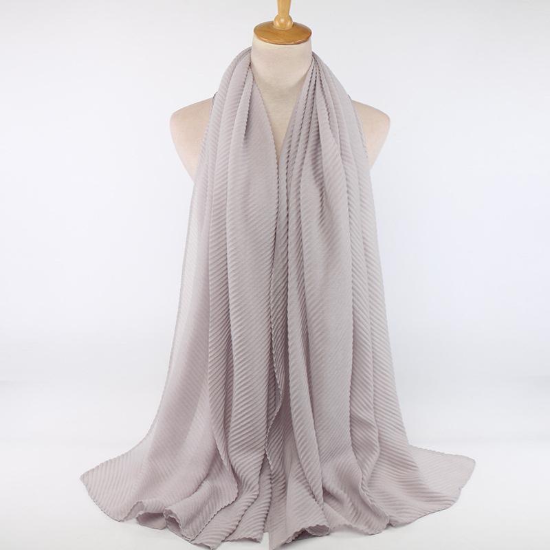 New Crinkle Cotton Scarf Head Hijab Wrap Solid Women Plain Shawls Foulard Femme Lady Headband Muslim Hijabs Store