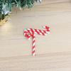 50Pcs Christmas Crutch Pendant 6.5cm Festive Hanging Decoration for Tree Entryway Graveyard Wall Door Christmas Party Decor
