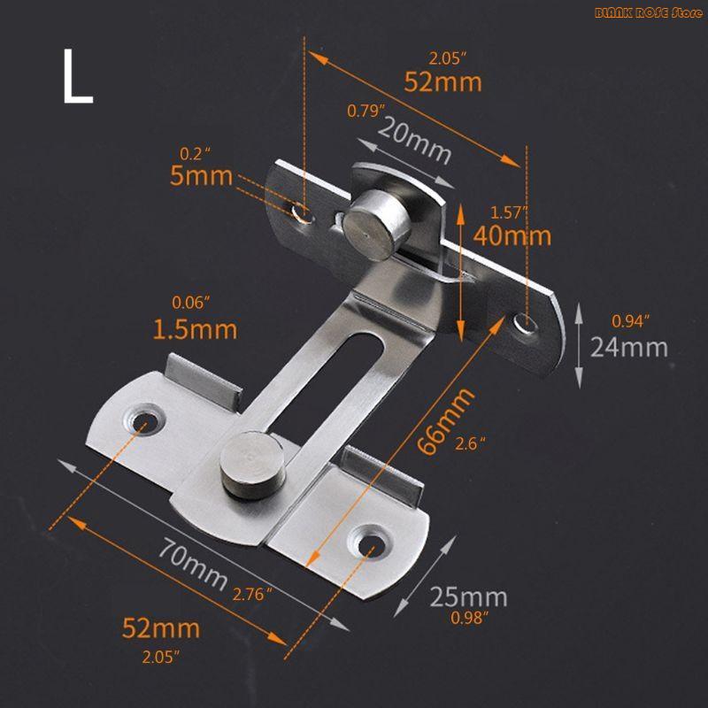 K1AE Stainless Steel Door Locking for Latch 90 Degree Door Buckle Bolt