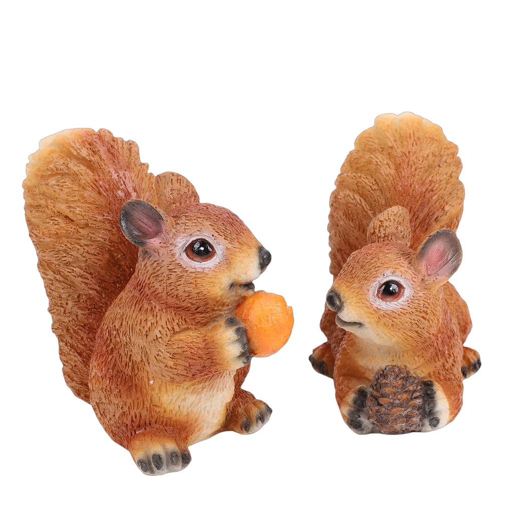  2PCS   Sculptures Resin Garden Animal Statue   Figurine Decor for Outdoor Patio Lawn Yard Ornaments 