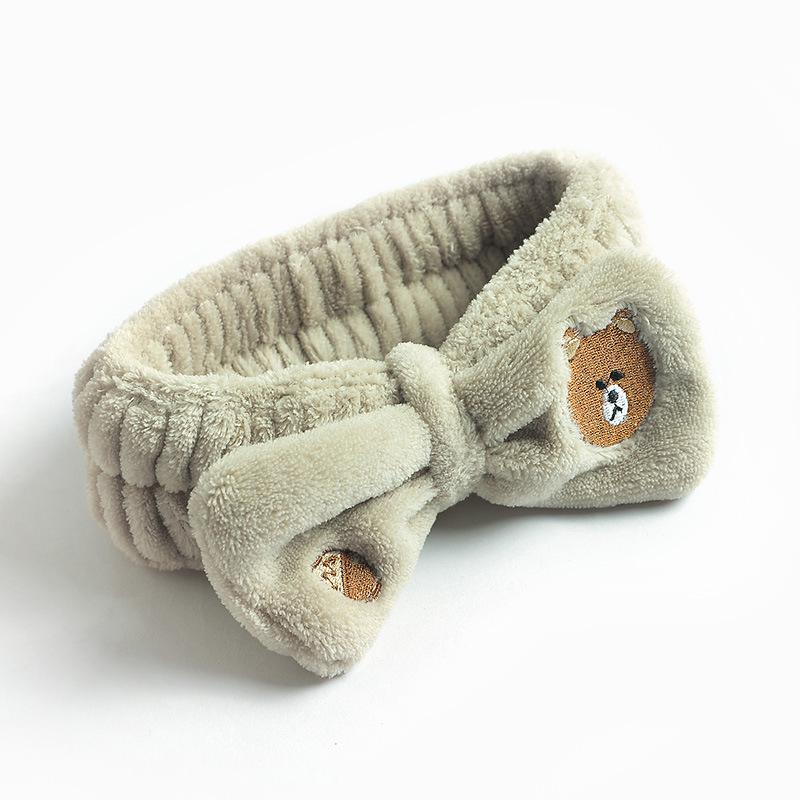 

[Большая резинка] 2018 Милая вышитая повязка на голову Мао Мао с бантом для родителей и детей Детские головные уборы