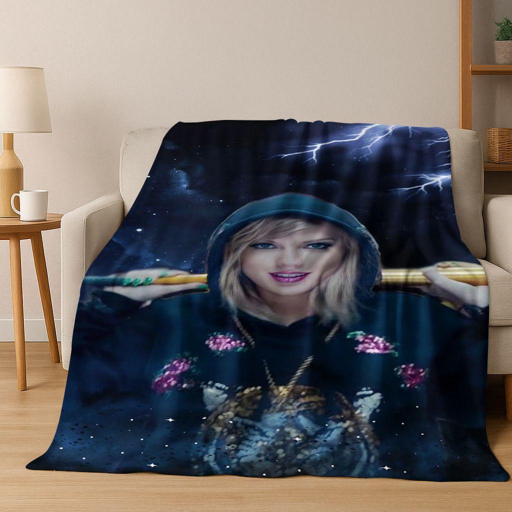Mode T-Taylor T-Swizzle Sänger Star Flanelldecke Weiche Warme Überwurfdecke für Bett Schlafzimmer Wohnzimmer Reise Picknick Geschenk