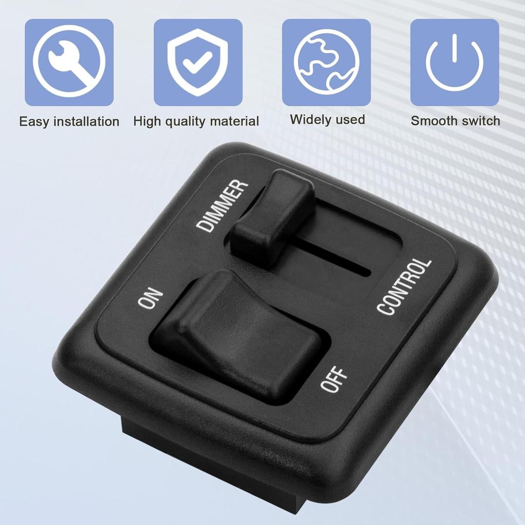 LED stmívač pro obytný vůz 12 Volt, 12V LED stmívač pro světla v obytném voze, Přepínací stmívač DC stmívač pro horní světla pro stmívatelné LED halogenové žárovky,
