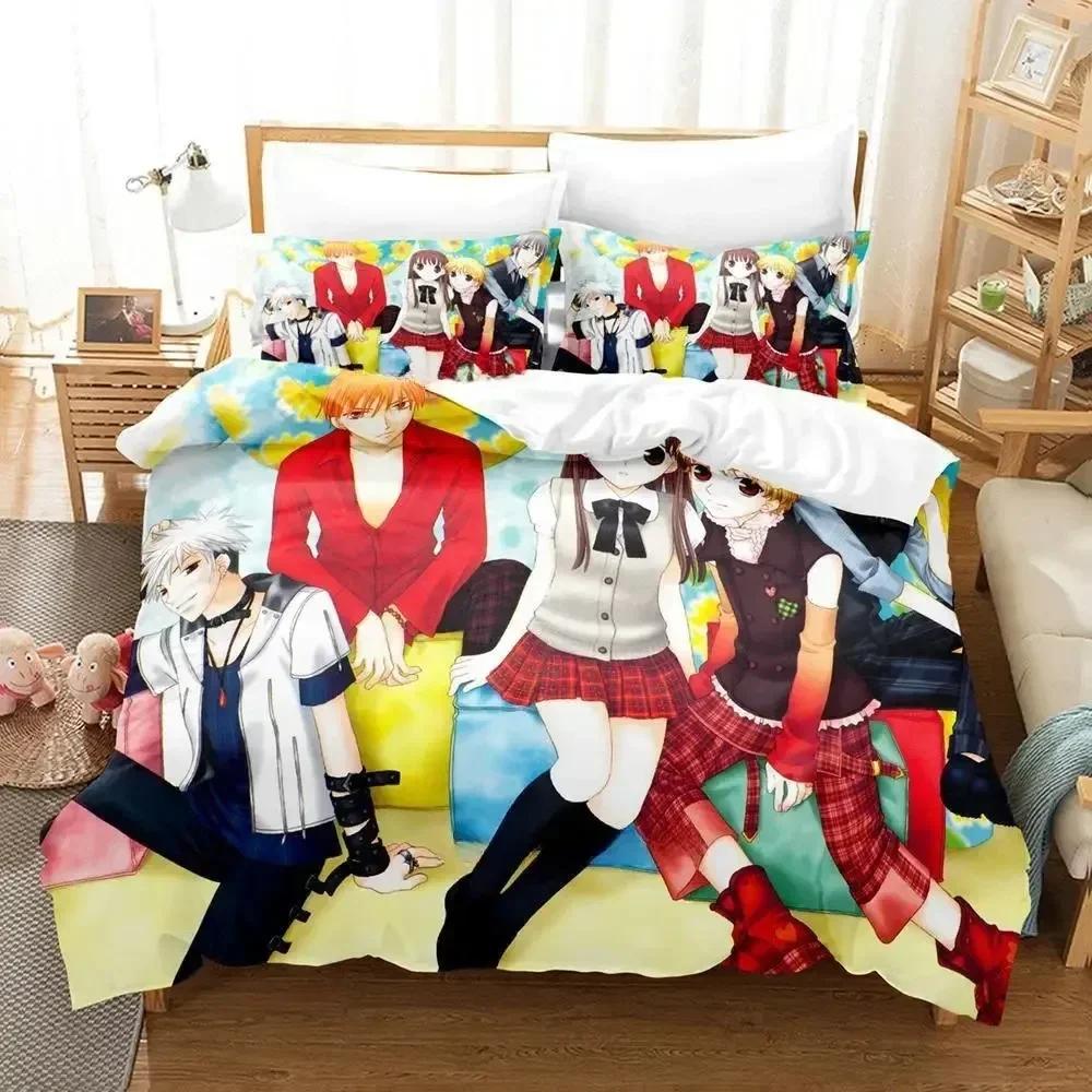 Comforter 3D Print Anime Personality Fruits Basket Bedding Set Single Twin Full Queen King Size Bed Set Adult Kid Bedroom S