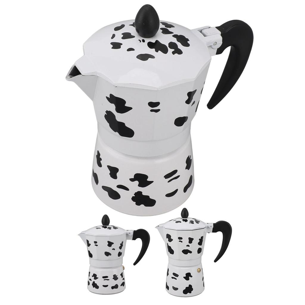 Süt İneği Renkli Pot Alüminyum Kahve Potu Kahve Makinesi Ev Kafe Açık Hava Aktiviteleri Kamp Tr