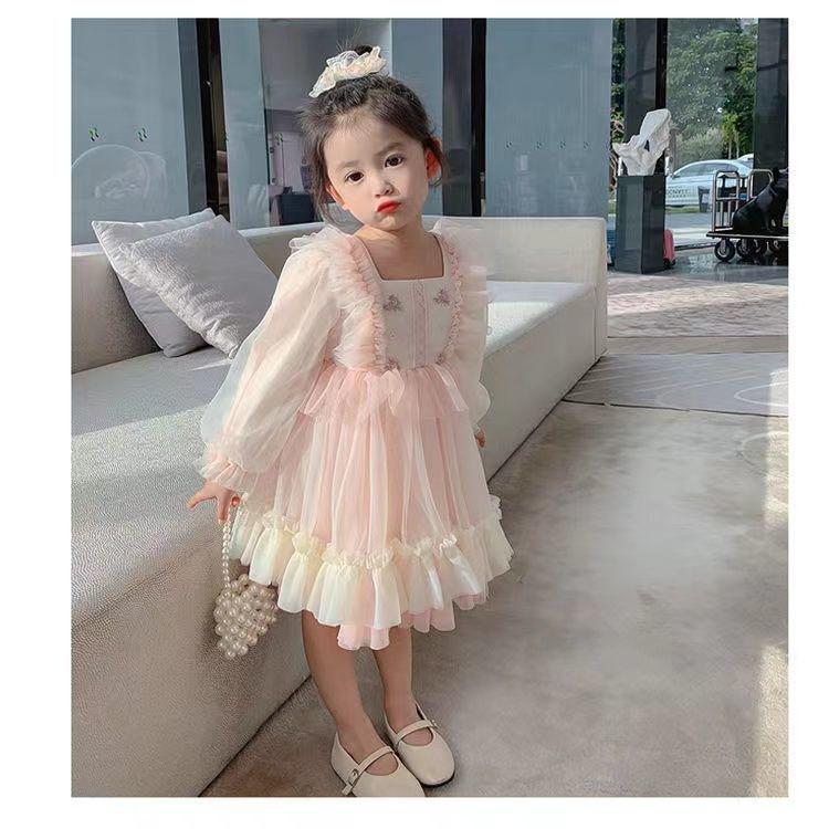 Autumn 2025 Long Sleeve Princess Dress: Trendy Spring and Autumn Style for Girls