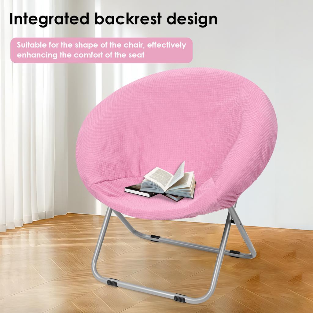 2Pcs Saucer Chair Cover Polyester High Elastic Round Moon Chair Protector Full Coverage Sofa Cushion Cover Furniture Decoration