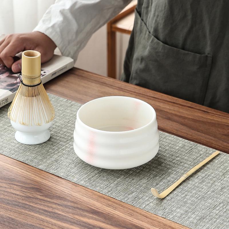 Matcha Tool Set: Chasen Stand & Tea Whisk with White Hon-date, Inspired by Song Dynasty, in Japanese Gift Box