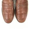 Vintage 80s-90s Made In Italy Gravati Leather Loafer Moccasin Business Shoes Size 7 25.5-26.0cm Brown(USED)