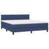 Maison Exclusive - Sommier à lattes de lit avec matelas Bleu 180x200 cm Tissu