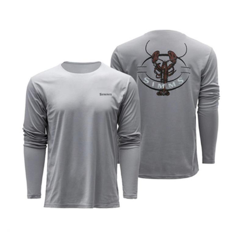 Take One SIMMS Heren Longsleeve Zonbescherming Sneldrogend Vis T-shirt 6XL