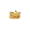 Fashion Banana Leaf Statement Ring Women Luxury Brushed Texture Craft Zircon Accented Inlaid Band Party Accessory Jewelry Gift