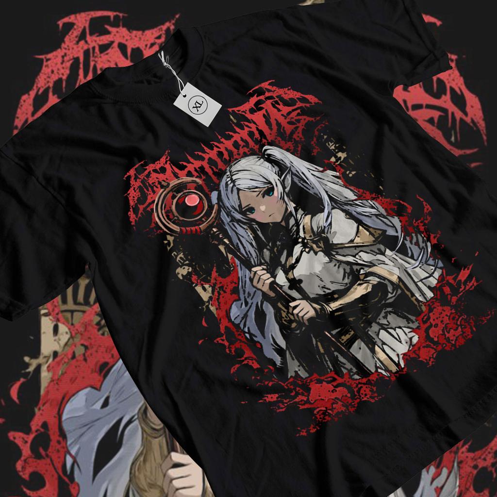 Frieren T-Shirt Beyond Journey's End Fern Stark Girl Anime Gifts Shirt All Size