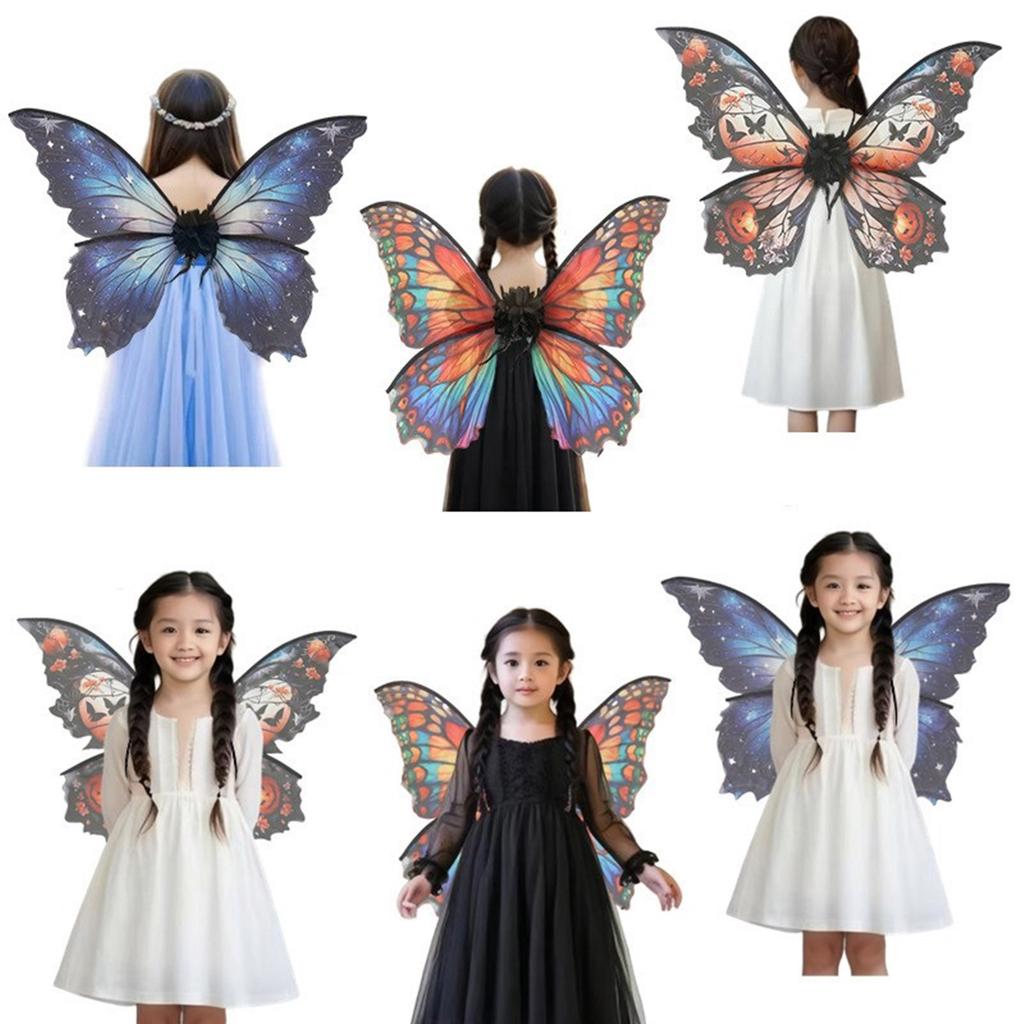 Butterfly Wing for Girl, Halloween Fairies Costume Accessory for Kid Birthday, Christmas, Cosplay, Carnivals, Masquerade