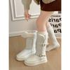White velvet thickened non-slip long tube thick-soled snow boots women's winter wear thermal cotton shoes