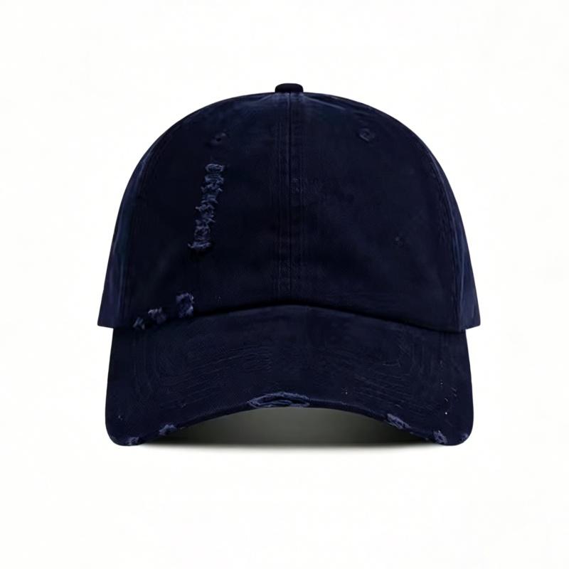 Hot Sale Women's Ripped Baseball Cap Soft Adjustable Brim Face-Slimming Spring and Summer Stylish for Students Unisex Sun Hat